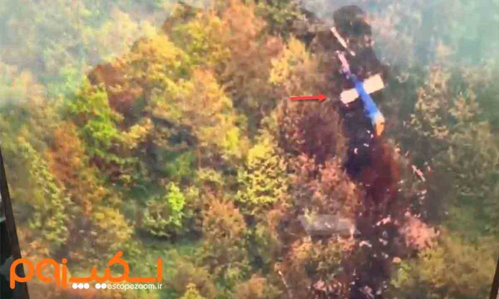 اولین تصویر از سقوط بالگرد حامل رئیس جمهور و همراهان