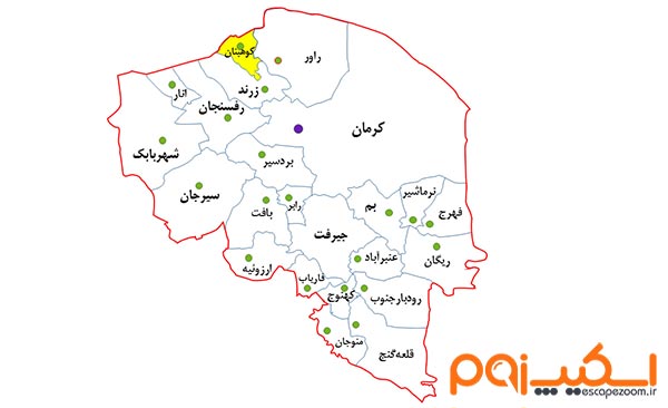 موقعیت مکانی روستای جن زده مهفام