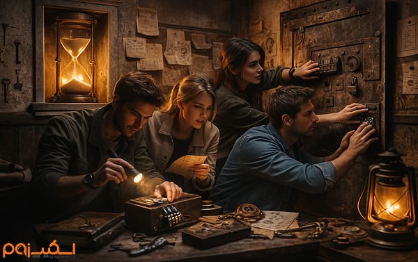 حل کردن معماهای اتاق فرار در زمان مشخص